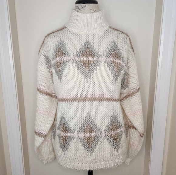 80s Scandanavian Winter Sweater - Picture 1 of 8